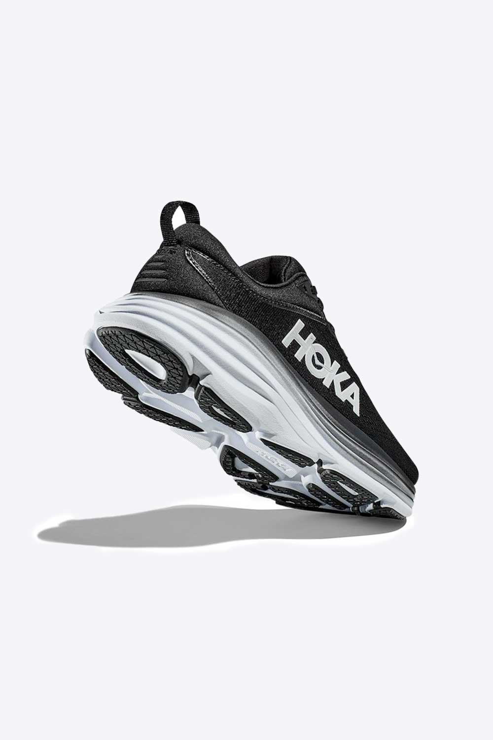 Tênis Hoka Bondi 8 Masculino Preto e Branco Tênis Hoka Bondi 8 Masculino Preto e Branco