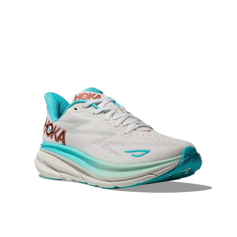 Tênis Hoka Clifton 9 Branco/Azul Feminino Tênis Hoka Clifton 9 Branco/Azul Feminino