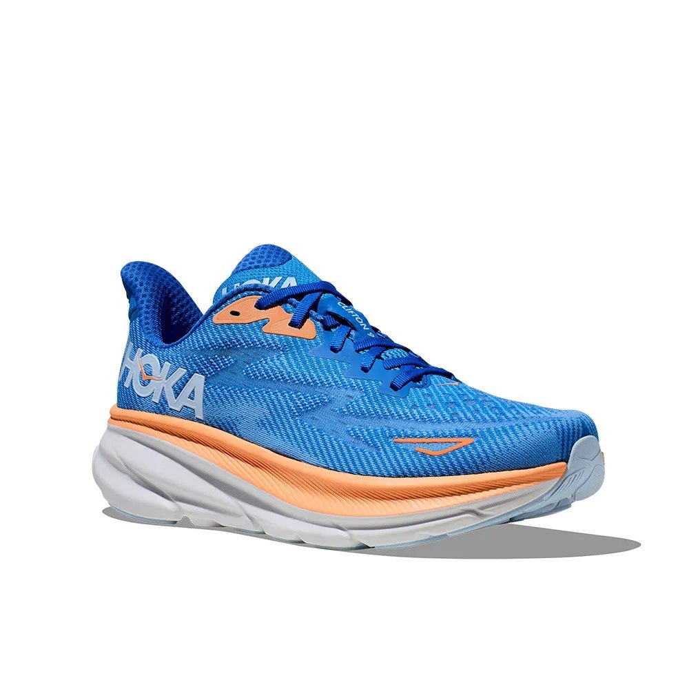 Tênis Hoka Clifton 9 Azul/Laranja Masculino Tênis Hoka Clifton 9 Azul/Laranja Masculino