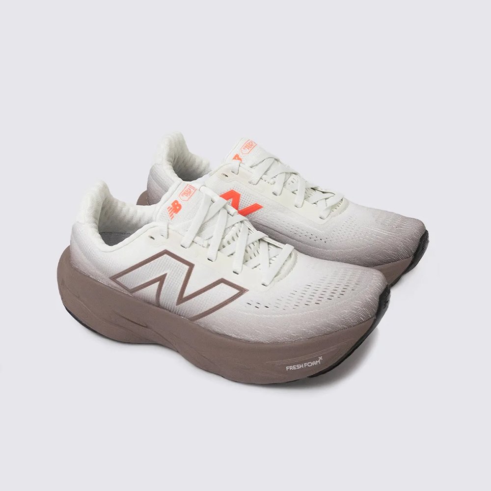 Tênis New Balance Fresh Foam X 1080 V14 Feminino Branco/Marrom Tênis New Balance Fresh Foam X 1080 V14 Feminino Branco/Marrom