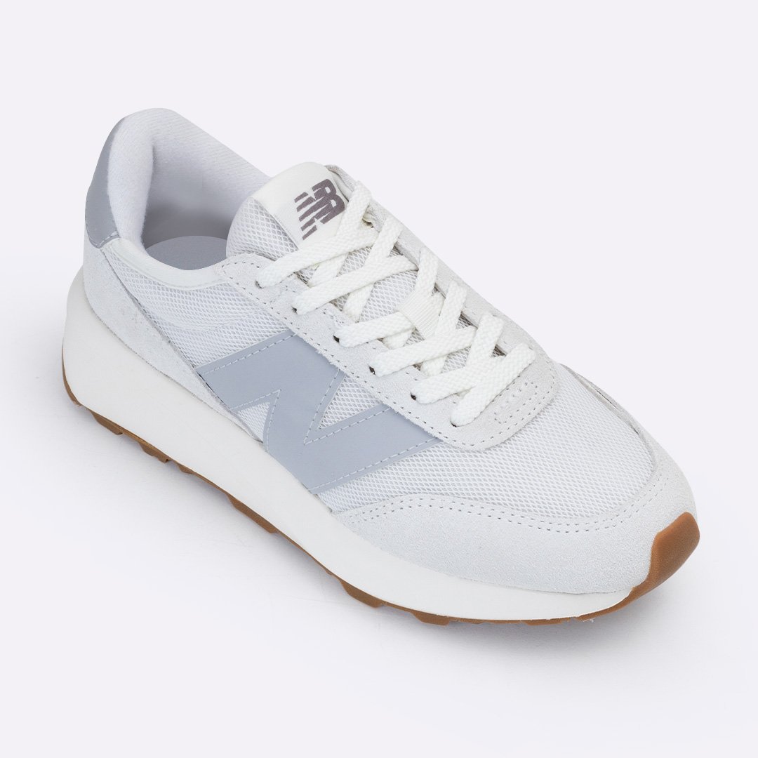 Tênis New Balance 370v1 Unissex Branco/Cinza Tênis New Balance 370v1 Unissex Branco/Cinza