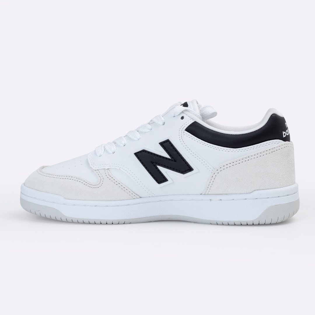 Tênis New Balance 480 Low Masculino Branco/Preto Tênis New Balance 480 Low Masculino Branco/Preto