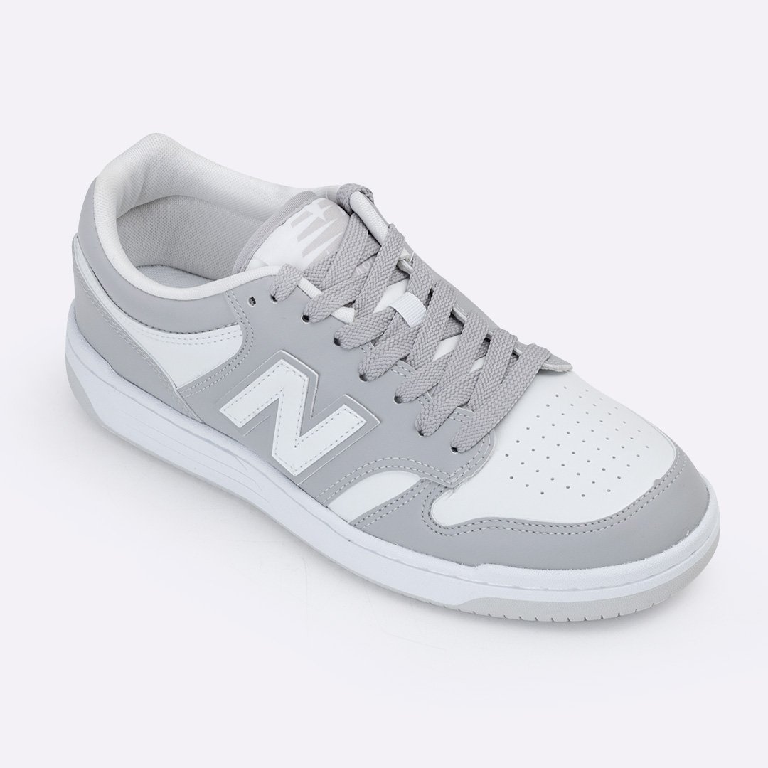 Tênis New Balance 480 Low Masculino Branco/Cinza Tênis New Balance 480 Low Masculino Branco/Cinza