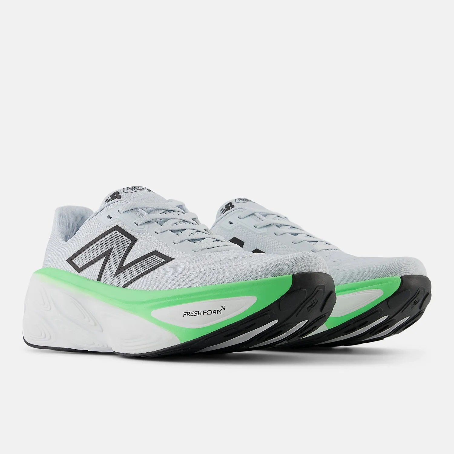 Tênis New Balance Fresh Foam X More V5 Masculino Azul/Verde Tênis New Balance Fresh Foam X More V5 Masculino Azul/Verde