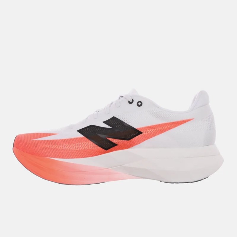 Tênis New Balance FuelCell SuperComp Elite v5 Feminino Branco/Laranja Neon Tênis New Balance FuelCell SuperComp Elite v5 Feminino Branco/Laranja Neon