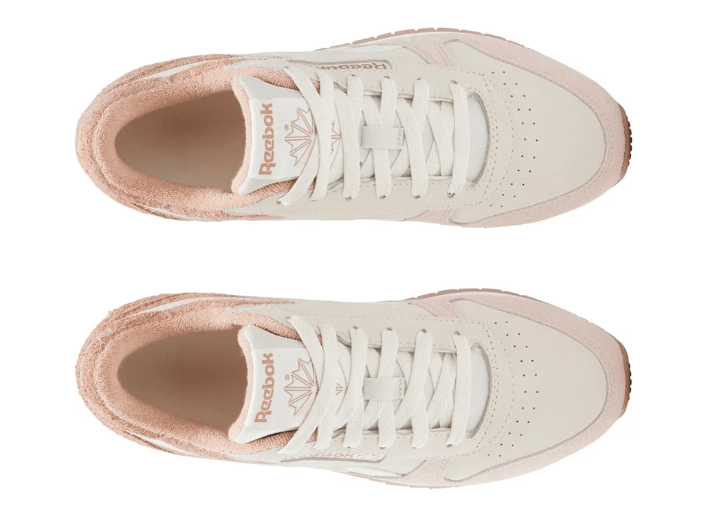 Tênis Reebok Classic Leather Feminino Bege/Rosa Tênis Reebok Classic Leather Feminino Bege/Rosa