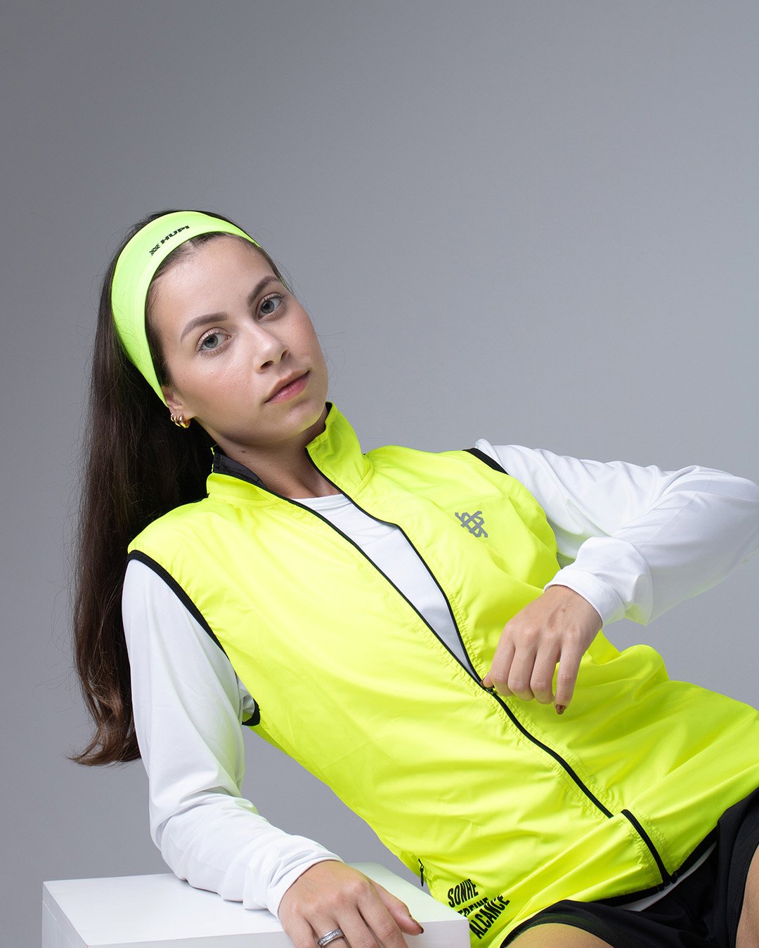 Testeira Headband Amarelo Neon HUPI Testeira Headband Amarelo Neon HUPI