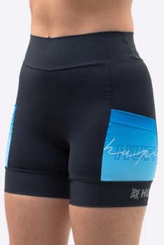 Bermuda Compressão Feminina HUPI Run Curta Colors Azul