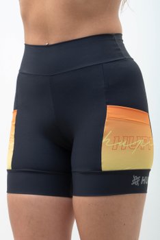 Bermuda Compressão Feminina HUPI Run Curta Colors Laranja