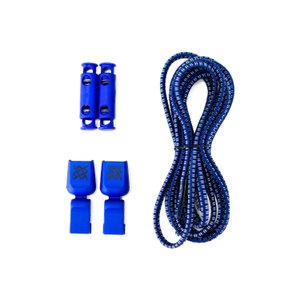 Cadarço Elástico HUPI LACES Azul Risca Branca