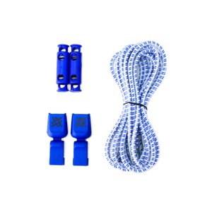 Cadarço Elástico HUPI LACES Branco Risca Azul