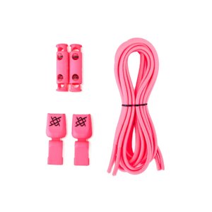 Cadarço Elástico HUPI LACES Rosa Neon LISO