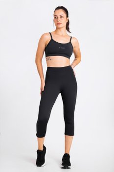Calça Legging HUPI Bella Curta Feminina Preto