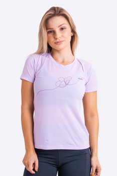Camiseta HUPI Butterfly Babylook Feminina Manga Curta Roxo Claro