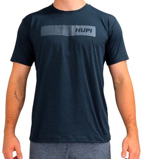 Camiseta HUPI Sonar Masculino Manga Curta Azul Escuro Mescla