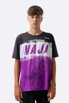 Camiseta Masculina HUPI Bike Naja Preto/Branco