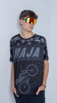 Camiseta Masculina HUPI Bike Naja Preto/Grafite