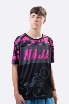 Camiseta Masculina HUPI Bike Naja Preto/Pink