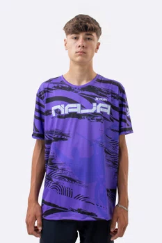 Camiseta Masculina HUPI Bike Naja V10 Roxo e Preto