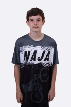 Camiseta Masculina HUPI Naja Cinza/Preto
