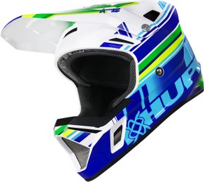 Capacete Hupi Dh-3 Branco e Azul