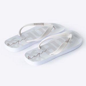 Chinelo HUPI Vibes Branco/Bege