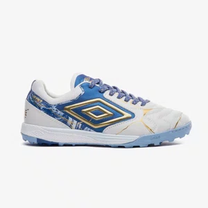 Chuteira Society Umbro Adamant Master Class Pro Bump Kintsugi Branco e Azul