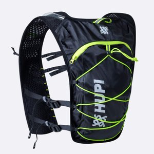 Colete de Hidratação HUPI Running Preto e Amarelo com Refil