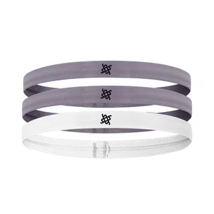 Faixa de Cabelo HUPI Kit 03 Cinza/Cinza/Branco