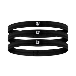 Faixa de Cabelo HUPI Kit 03 Faixas Preto