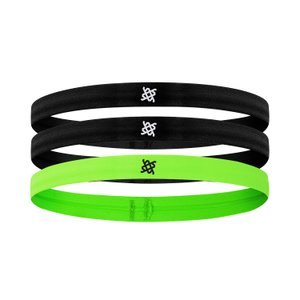 Faixa de Cabelo HUPI KIT 03 Preto/Preto/Verde