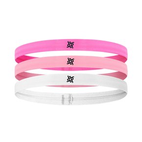 Faixa de Cabelo HUPI Kit 03 Pink Rosa Branco