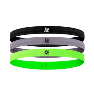 Faixa de Cabelo HUPI KIT 03 Preto/ Verde/ Cinza