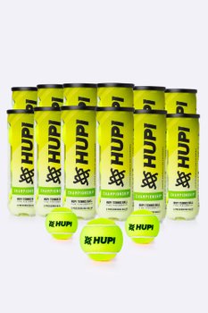 Kit 12 Tubos Bola Tênis HUPI Championship