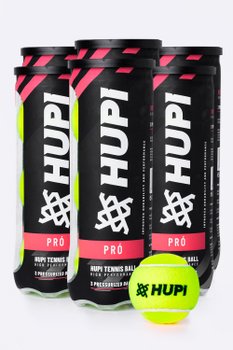Kit 6 tubos Bola Tênis HUPI Pró