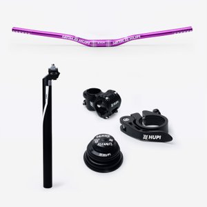 Kit HUPI Ride 780mm Roxo c/ Caixa de Direção Tapered para Suspensão Normal