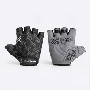 Luva Ciclismo HUPI Eco Dedo Curto Logo Black