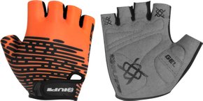 Luva Ciclismo HUPI Eco Dedo Curto Biometria Laranja Neon