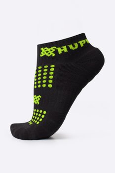 Meia Curta para Corrida HUPI - Running Pro Preto/Verde