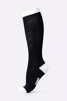 Meia HUPI Air Longa Preto e Branco