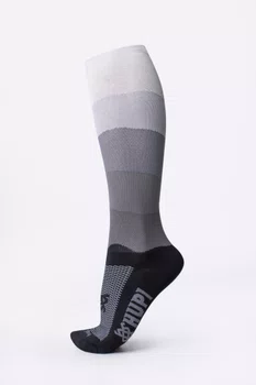Meia HUPI Longa Colors Preto e Cinza