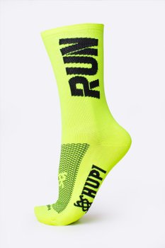 Meia HUPI Run Amarelo Preto - Tamanho Plus 42-46