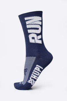 Meia HUPI RUN Azul Marinho/Branco