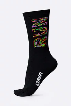 Meia HUPI Run Colors Preto LT- Para Pés Menores