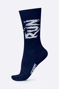 Meia HUPI Run Splash Azul Marinho