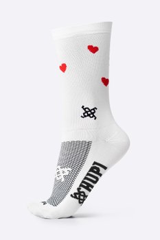 Meia HUPI Small Heart Branca LT (34 a 38)