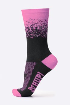 Meia HUPI Splash Preto e Rosa LT para Pés Menores