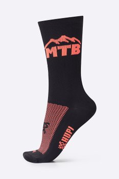 Meia HUPI Triplo MTB Preto/Laranja