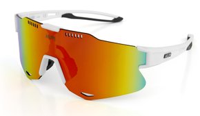 Óculos de Sol HUPI Bari Branco - Lente Vermelho Espelhado