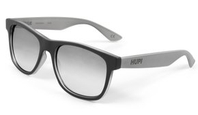 Óculos de Sol HUPI Brile Armação Preto/Cinza Lente Prata